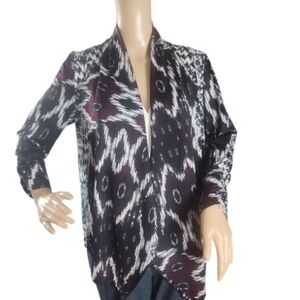 Cato Stylish Black and White Patterned Cardigan Size Med.